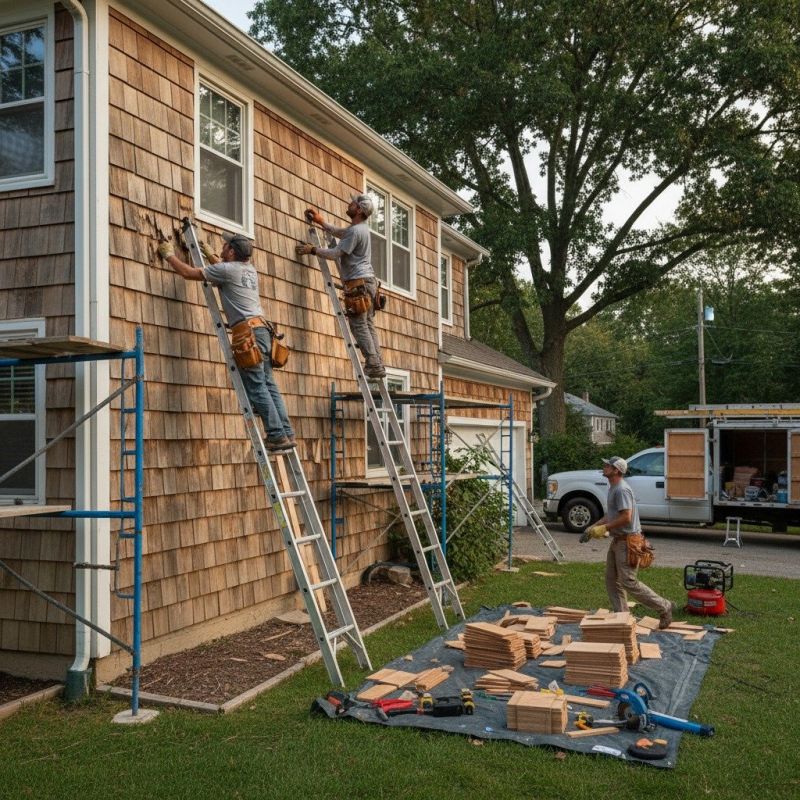 Cedar Shake Siding Replacement